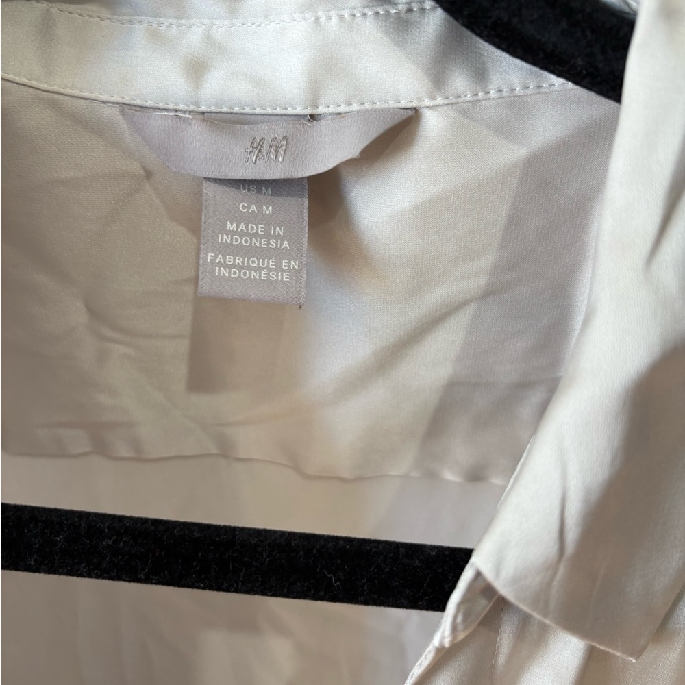 H&M Cream Satin Blouse
